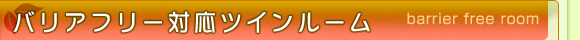 バリアフリー対応ツインルーム